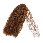 QVR Burmese Kinky Curly Feather Crochet Human Hair Highlight #P4/30 Miracle Knots Crochet Weave Hair Extensions