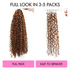 QVR Burmese Kinky Curly Feather Crochet Human Hair Highlight #P4/30 Miracle Knots Crochet Weave Hair Extensions