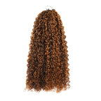 QVR Burmese Kinky Curly Feather Crochet Human Hair Highlight #P4/30 Miracle Knots Crochet Weave Hair Extensions