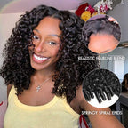 QVR Burmese Curly 5X5 Lace Closure Wig Wear To Go 4Pre Design Virgin Human Hair Wigs