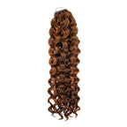QVR Water Wave Feather Crochet Human Hair Highlight #P4/30 Miracle Knots Crochet Weave Hair Extensions