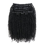 QVR Tight Curly PU Clip In Hair Extensions 9PCS 5PCS Volumizer Human Hair