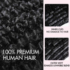 QVR Tight Curly PU Clip In Hair Extensions 9PCS 5PCS Volumizer Human Hair