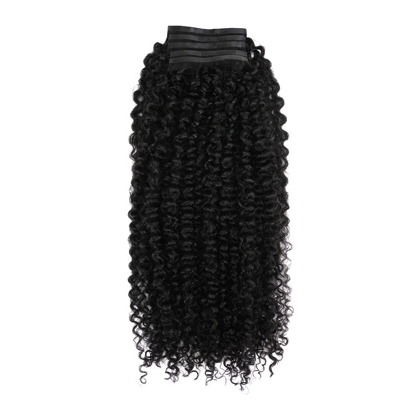 QVR Tight Curly PU Clip In Hair Extensions 9PCS 5PCS Volumizer Human Hair