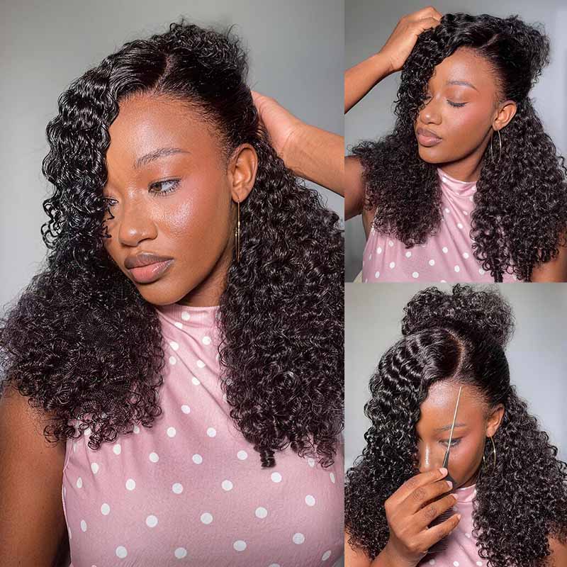 QVR Burmese Curly 13X4 Lace Front Wig Wear To Go 4Pre Design Virgin Human Hair Wigs