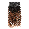 QVR #2/30 Mixed Subtle Ombre Water Wave PU Clip In Hair Extensions 9PCS 5PCS Volumizer Human Hair