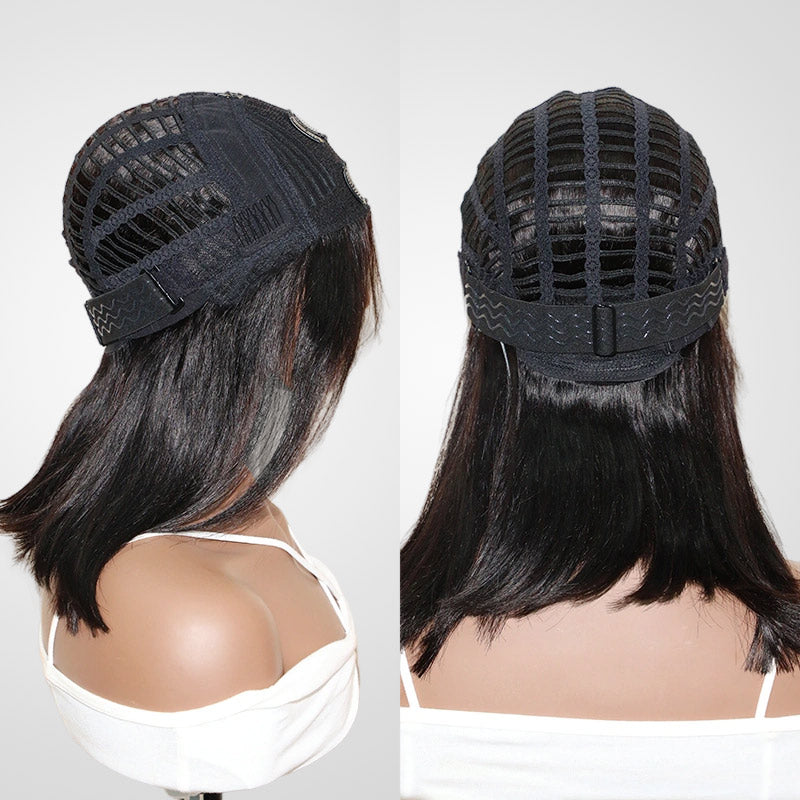 QVR Straight V Part Wig Virgin Remy Human Hair Soft Silky Straight Wigs Human Hair Wig