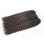 QVR Ombre Brown #T1B/4 Human Crochet Hair Small Kinky Curly Machine Made Feather Crochet Hairstyle