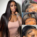 QVR Pre-cut 13x4 HD Lace Frontal Human Hair Wigs Straight Wear and Go Wig For Beginners