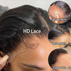 QVR Glueless Pre-cut 4x4 HD Lace Closure Human Hair Wigs Body Wave Wear and Go Wigs