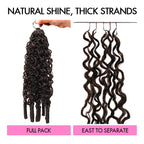 QVR Burmese Curly Feather Crochet Human Hair Dark Brown Machine Made Crochet Weave Hair Extensions