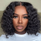 QVR Short Deep Wave Bob Wig 13x4/4x4 Lace Frontal Human Hair Wigs