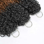 QVR #T1B/30 Feather Crochet Human Hair Burmese Curly Machine Made Crochet Weave Hair Extensions