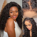 QVR Curly Edges Hairline Water Wave 5x5 Transparent HD Lace Closure Human Hair Wigs