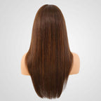 QVR Straight Layer Cut Highlight 4/27/30 Color Human Hair Lace Wigs