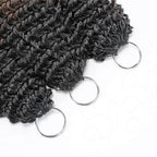 QVR Ombre Brown #T1B/4 Human Crochet Hair Small Kinky Curly Machine Made Feather Crochet Hairstyle