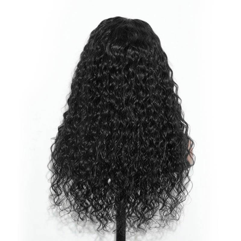 QVR Pre-Bleached Deep Wave 7x5 Lace Wig Glueless Human Hair Wigs