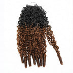 QVR #T1B/30 Feather Crochet Human Hair Burmese Curly Machine Made Crochet Weave Hair Extensions