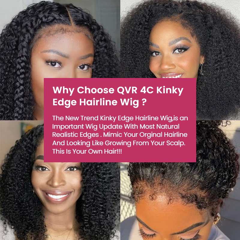 QVR Curly Edge Deep Wave 13x4 HD Transparent Lace Front Wigs With Realistic Hairline
