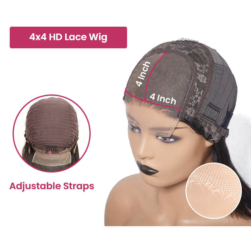 QVR Curly Edge Deep Wave 13x4 HD Transparent Lace Front Wigs With Realistic Hairline