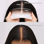 QVR 7x5 Glueless Lace Straight Wig With Pre Plucked Hairline 180% Density