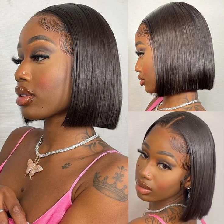 QVR Beginner Friendly Straight 5x5 Lace Closure Short Bob Wig 100% Human Hair