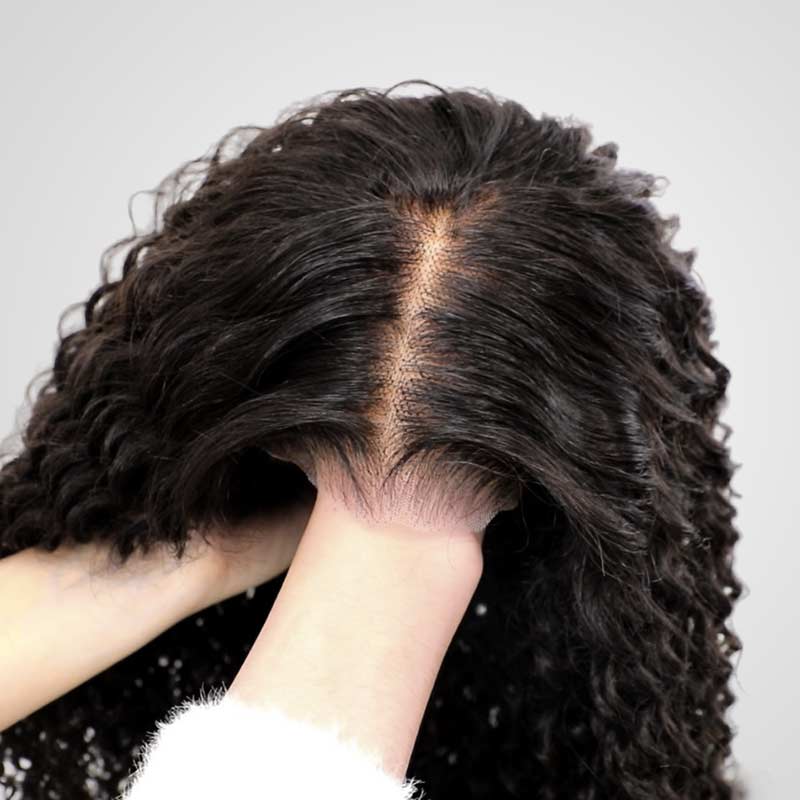 QVR Glueless Jerry Curly Pre-Bleached 7x5 Lace Wig with Pre-plucked Hairline