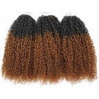 QVR #T1B/30 Feather Crochet Human Hair Burmese Kinky Curly Machine Made Crochet Weave Hair Extensions