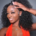 QVR Short Curly Bob Wigs 13x4 Lace Frontal Bob Wigs Human Hair Wigs