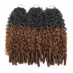 QVR #T1B/30 Feather Crochet Human Hair Burmese Curly Machine Made Crochet Weave Hair Extensions