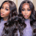 QVR Pre-cut 13x4 Lace Frontal Wigs Wear and Go Wig For Beginners Body Wave With Pre-plucked Hairline