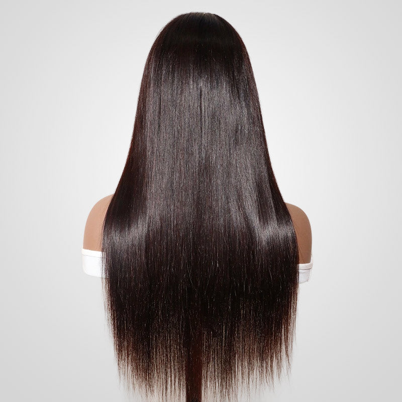 QVR Straight V Part Wig Virgin Remy Human Hair Soft Silky Straight Wigs Human Hair Wig