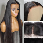 QVR Glueless Pre Cut 4x6 Lace Closure Straight Wig Human Hair HD Lace Wear & Go Wigs
