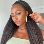 QVR Glueless 13x4/4x4/5x5 Lace Closure Wig Yaki Kinky Straight Wear and Go Human Hair Wigs