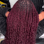 QVR Affordable Afro Kinky Bulk Human Hair 99J Burgundy Color For Braiding DreadLock