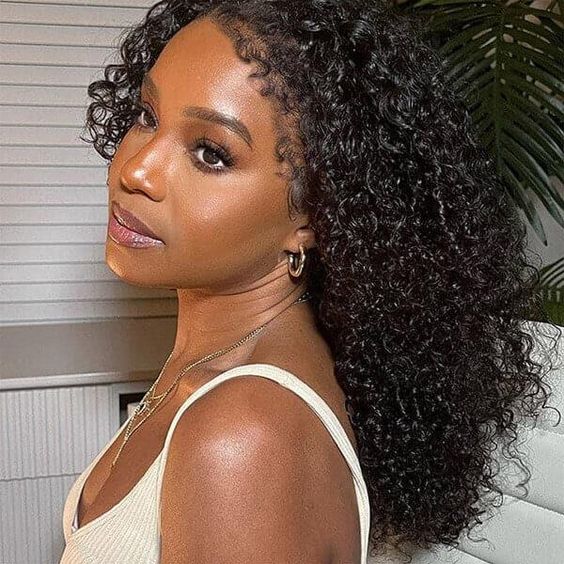 QVR Curly Edge Deep Wave 13x4 HD Transparent Lace Front Wigs With Realistic Hairline