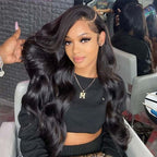 QVR Pre-cut 13x4 Lace Frontal Wigs Wear and Go Wig For Beginners Body Wave With Pre-plucked Hairline