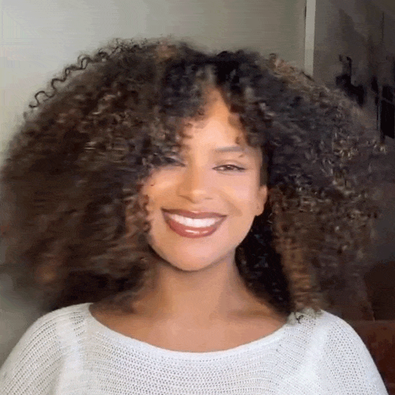 QVR Invisible Lace Edge Kinky Curly V Part Wigs Highlight #1B/30 No Leave Out Human Hair Wig
