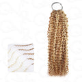 QVR Seamless Small Kinky Curly Feather Crochet Hair Highlight #P6/24 Machine Made Human Hair Extensions