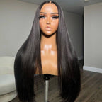 QVR Pre-cut 13x4 HD Lace Frontal Human Hair Wigs Straight Wear and Go Wig For Beginners