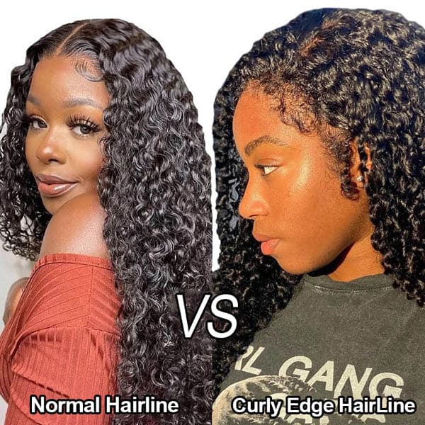 QVR Realistic Curly Edge Hairline Wig Kinky Curly 13x4 Lace Frontal Human Hair Wig