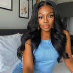 QVR Glueless Beginner Friendly V Part Wig Body Wave Human Hair Wigs No Sew In No Gel NO Leave Out