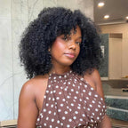 QVR Kinky Curly V Part Wigs Human Hair Beginner Friendly No Leave Out