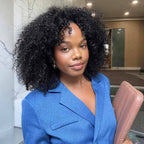QVR Kinky Curly V Part Wigs Human Hair Beginner Friendly No Leave Out