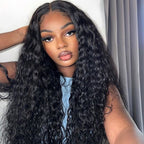 QVR Glueless Pre Cut Lace 13x4 HD Lace Closure Wig Water Wave Wig Wear and Go Wigs