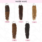 QVR Highlight Brown Water Wave Feather Crochet Hair Machine Made Feather Human Hair Extension
