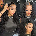 QVR Pre-cut Gluless 4x6 HD Lace Closure Wig Human Hair Wigs Water Wave Wear&Go Wig