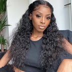 QVR Glueless Water Wave V Part Wigs 180% Density Super Natural Human Hair Glueless 0 Skill Needed Wig