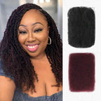 QVR Affordable Afro Kinky Bulk Human Hair 99J Burgundy Color For Braiding DreadLock