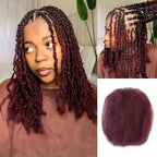 QVR Mixed Color #4/30 Afro Kinky Bulk Highlights #27/30 Human Hair